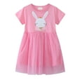 thumbnail image 1 of HWJAD Baby Girls Tutu Dress Rabbit Toddler Cotton Layered Tutu Dress Tulle Dresses Princess Party Cartoon Summer Dress 2T, 1 of 6