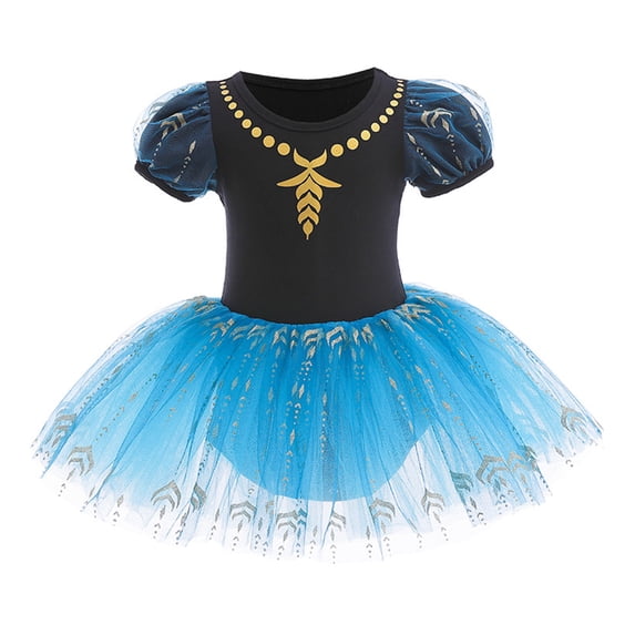 HWJAD Ballet Leotards for Girls 3-9Y Toddler Girls Dance Leotards with Tutu Skirt Performance Ballerina Outfit