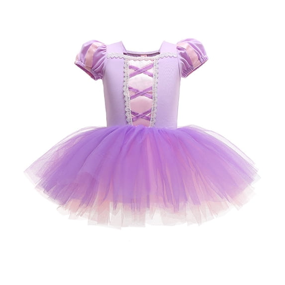 HWJAD Ballet Leotards for Girls 3-9Y Toddler Girls Dance Leotards with Tutu Skirt Performance Ballerina Outfit