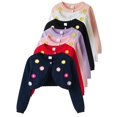 thumbnail image 1 of HWJAD Long Sleeve 3D Flower Bolero Shrug for 1-14Y Girls Toddler Kids One Button Closure Cardigan Knit Sweater Cropped Cover Up Coat, 1 of 8