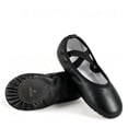 thumbnail image 1 of HWJAD Soft Leather Ballet Shoes for Toddler Little Kid/Big Kid Girls Boys Lace-Free Dance Slippers Ballerina Shoes, 1 of 8