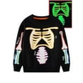 thumbnail image 1 of HWJAD Toddler Baby Halloween Glow in the Dark Tops Boy Skeleton Sweatshirt Crewneck Pullover Sweater Long Sleeve Shirt Fall Clothes 2-7 Years, 1 of 8