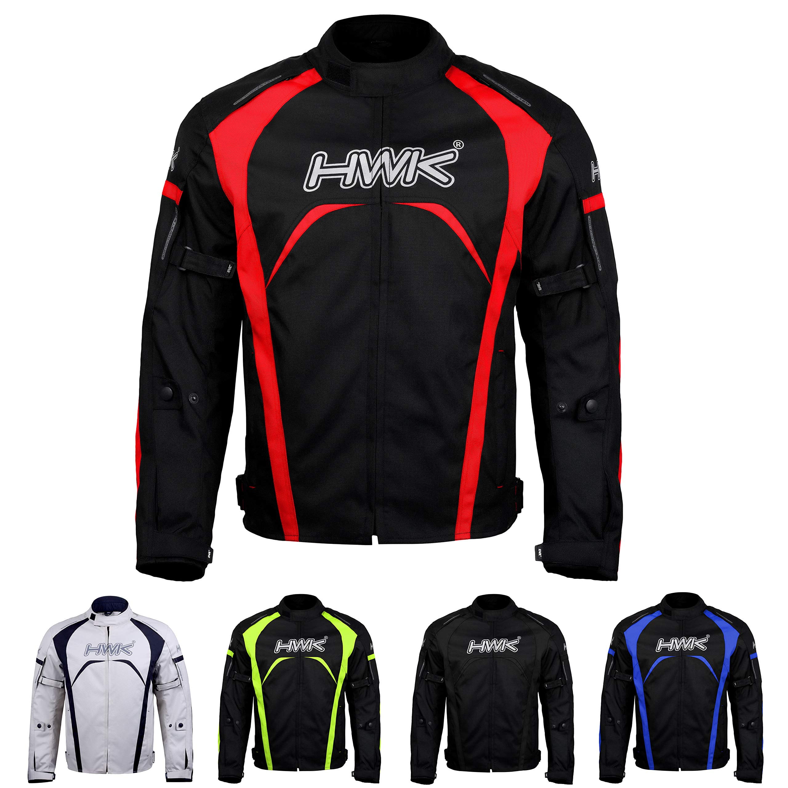 HWK Motorcycle Jacket Men's Riding Textile Racing Motorbike Hi-Vis ...