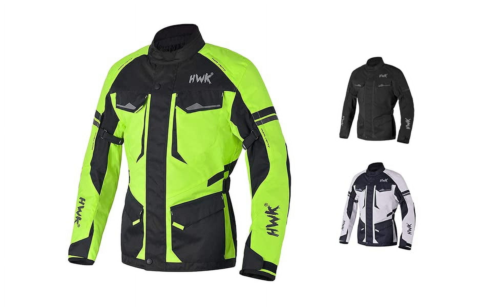 HWK Motorcycle Jacket for Men Adventure/Touring with Cordura Textile ...