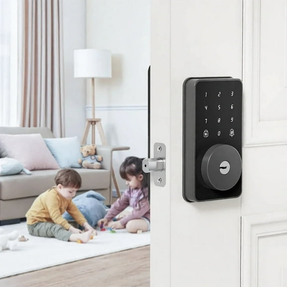 Veise Keyless Entry Door Lock with 2 Knobs, Electronic Backlit Keypad ...
