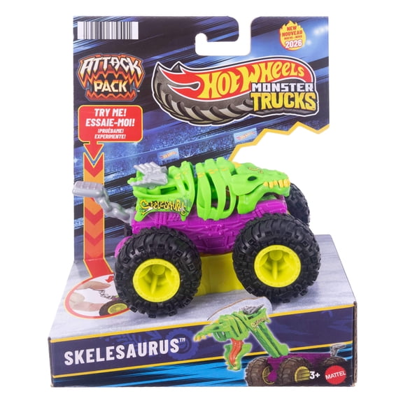 Hot Wheels Monster Trucks Attack Pack Vehicle with Special Action Feature (Styles May Vary)