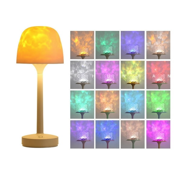 HWRETIE Bathroom Projector Lamp Rechargeable Shower Lights for Inside Shower Waterproof Shower Lamp with Remote 16 Color Changeable Projector Light Led Rotating Water Led Mood Lighting