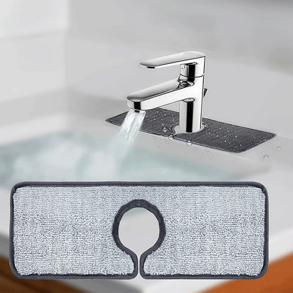 HWRETIE Bcak To Campus 1 Pack Kitchen Sink Splash Guard,Short Faucet Mat for Kitchen Sink,Super Absorbent Microfiber Sink Protector Mat,Kitchen Sink Mat Machine Washable Kitchen Sink Accesories