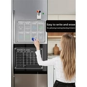 HWRETIE Magnetic Weekly Planner for Fridge/Office - Acrylic Magnetic Refrigerator Stickers,Office Work and Learning Notes,Weekly Schedule,Transparent Magnetic Display Board,Household Use