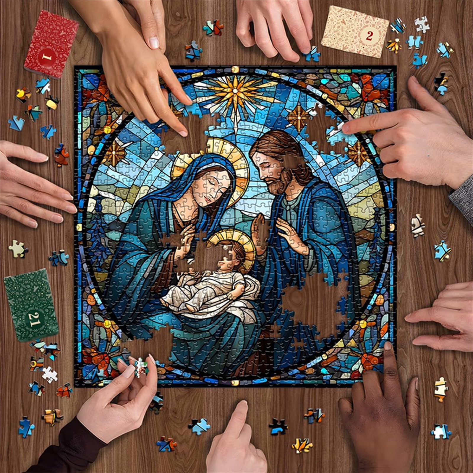 HWRETIE Calendar 2025,Nativity Scene Advent Calend