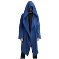 thumbnail image 1 of HWRETIE Cardigan for Men Jacket Dark Style Long Cardigan Cloak Coat Hooded Sweater Womens Tops Blue, 1 of 7