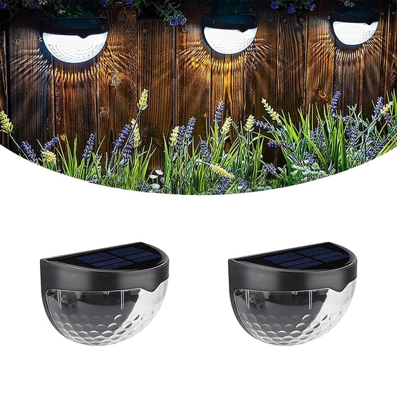 HWRETIE Courtyard Solar Light Solar Lights 2 Pcs Outdoor Courtyard Lights 6 Led Waterproof Led Wall Washers Household Garden Decorative Fence Lights Solar Wall Lights Led Wall Washer