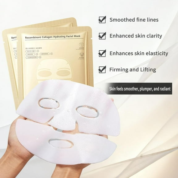 HWRETIE Deep Hydrating Collagen Mask,Enhances Elasticity,Lifts and Firms Skin,Reduces Fine Lines 26ml