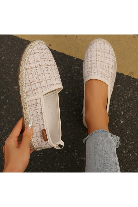 Elegant Women's Ballet Flats,Trendy Low-Cut Slip-On Flats for Spring,Versatile Casual Flat Shoes to Complete Summer Look Beige/6(37)