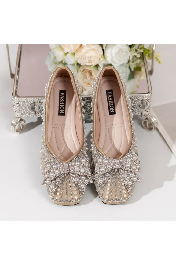 Flat Shoes with Chic Design for Everyday Wear,Slip-On Ballet Flats,Comfortable and Versatile for Any Outfit Beige/5.5(36)