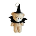 thumbnail image 1 of HWRETIE Halloween Bear Keychain Pumpkin Hat Teddy Bear Plush Pendant for Backpack Handbag Keys Party Favor and Seasonal Gift, 1 of 6
