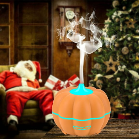 HWRETIE Halloween Pumpkin Diffuser - 400ml Halloween Pumpkin Colorful Lamp Aromatherapy Machine Household Aromatherapy Oil Humidifier
