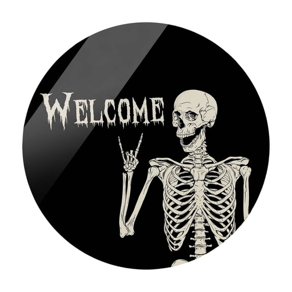 HWRETIE Halloween Skull Hanging Ornament Decorative Skull Pendant for Door Garden Courtyard Party and Seasonal Home Display