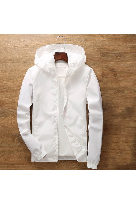 HWRETIE Kids Waterproof Coat,Kids' Waterproof Windproof Hooded Outdoor Jacket (3-12 Years),Solid Color Soft Shell Casual Sports Long Sleeve Hooded Jacket White