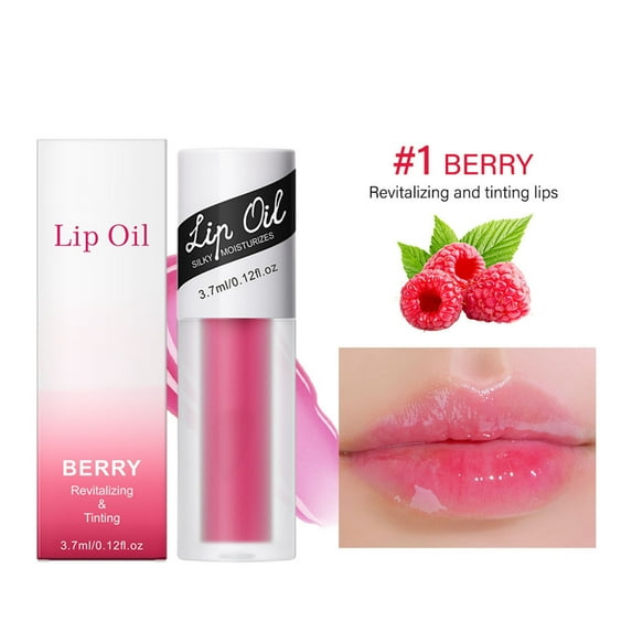 HWRETIE Lip Oil,Hydrating and Moisturizing Glass Lip Treatment for Soft Smooth Tender Lips 3.7ml