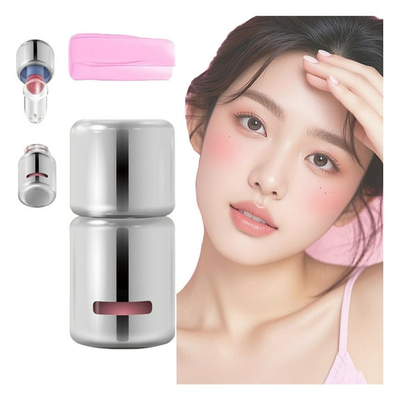 HWRETIE Liquid Blush Highlighter 3-in-1,Matte Cream Makeup with Sponge Head,Multi-Functional Color Blush 5ml