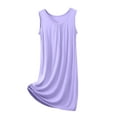thumbnail image 1 of HWRETIE Loungewear Set,Women Pajama Dress Solid Color Sleeveless Skirt Summer Thin Loose Casual Nightdress Comfortable Home Clothes Sleepwear Mid Calf （9XL）, 1 of 8