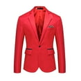 thumbnail image 1 of HWRETIE Classic Solid-Color Blazer for Business Casual - Men's Stylish Casual Business Wedding Party Outwear Coat Suit Tops Slim Fit Office Blazer for Women, 1 of 5