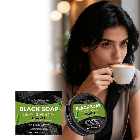 HWRETIE Nourishing Hair Shampoo Bar,Darkening Natural Mild Hair Care Soap,Smooth and Strengthen Hair 100g