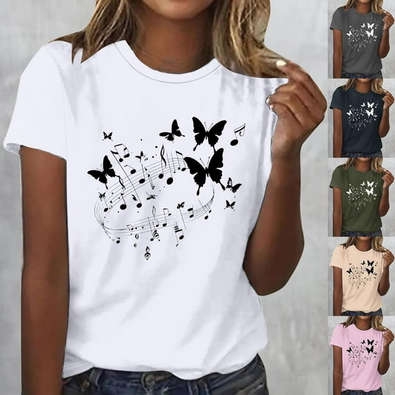 HWRETIE Oversized Tshirts for Women,Summer T Shirt,Plus Size Loose Girl Short Sleeve Graphic Casual Tees Womens Tops Army Green