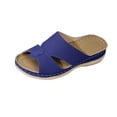 thumbnail image 1 of UTTOASFAY Women's Wedge Sandals,Thick Sole Beach Shoes,Plus Size Summer Casual Slippers,Com-fortable Outdoor Walking Footwear, 1 of 8