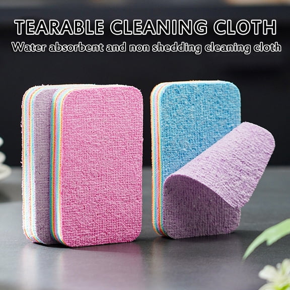 HWRETIE Reusable Cleaning Cloth Set Dry Wet Dual Use Absorbent Lint Free Household Kitchen Dishwashing Cleaning Rags for Tableware and Surface Wiping