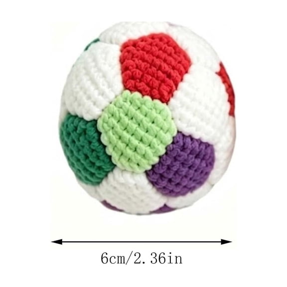 Football Sandbag Handmade Juggling Bean Bags for Beginners Multicolor Cloth Footbag Hack-Sacks Toss Ball