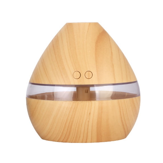 HWRETIE USB Wood Grain Oil Diffuser LED Aromatherapy Humidifier Atomizer with Natural Style Design