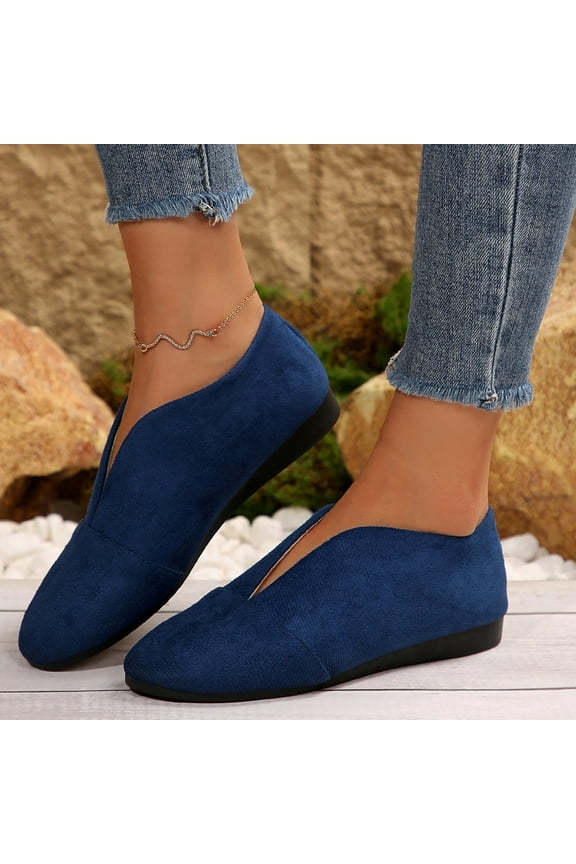 Versatile Ballet Flats for Women,Trendy Slip-Ons for Comfortable and Chic Spring and Summer Wear Blue/5.5(36)