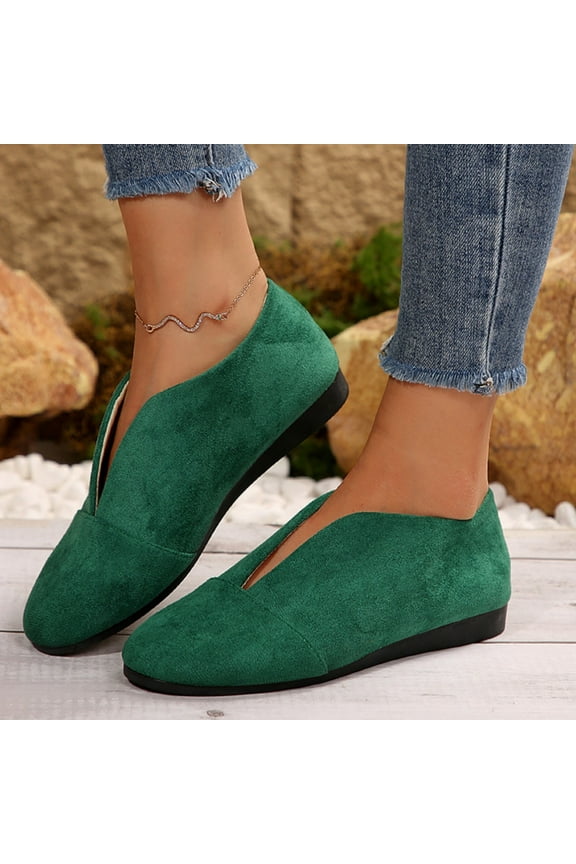 Versatile Ballet Flats for Women,Trendy Slip-Ons for Comfortable and Chic Spring and Summer Wear Green/5.5(36)