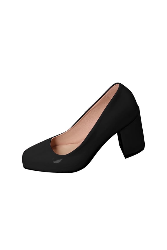 UTTOASFAY Women's High Heel Work Shoes,Closed Toe Dress Pumps,Solid Color Office Shoes,Plus Size Spring Summer Com-fortable Business Footwear