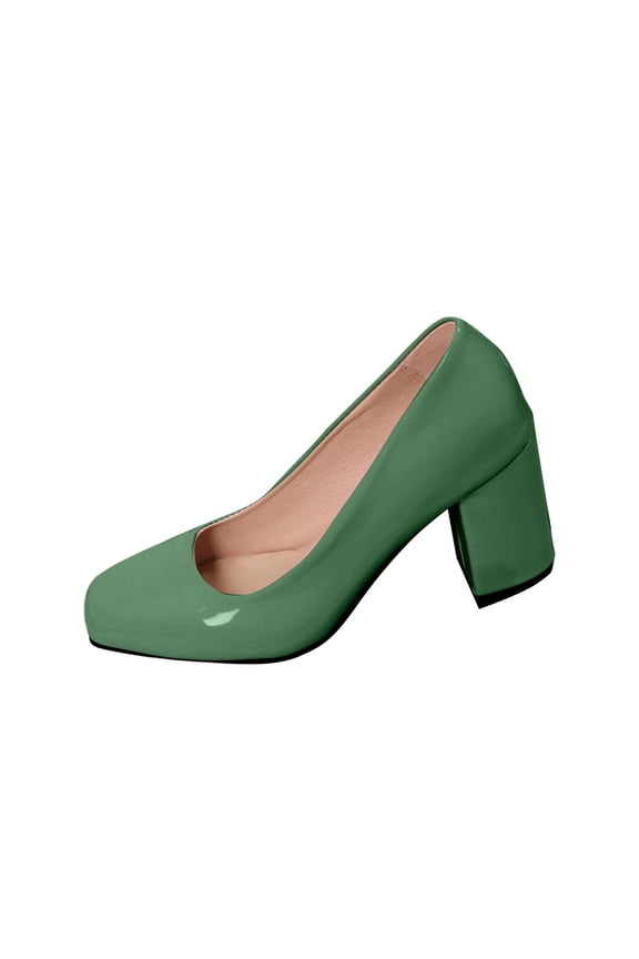 Women High Heels Open Toe Fashion Work Shoes Comfortable Elegant Spring Summer Versatile office Shoes Plus Size Green