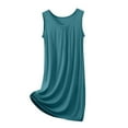 thumbnail image 1 of HWRETIE Women Sleepwear,Women Pajama Dress Solid Color Sleeveless Skirt Summer Thin Loose Casual Nightdress Comfortable Home Clothes Sleepwear Mid Calf Green （9XL）, 1 of 6