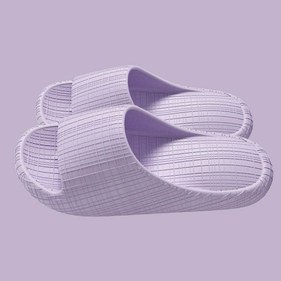 HWRETIE Women's Shoes,Summer Bread Sandals Ladies Thick Sole Bathroom Anti Slip Comfortable Outdoor Soft Bottom Stylish Versatile Womens Shoes Purple
