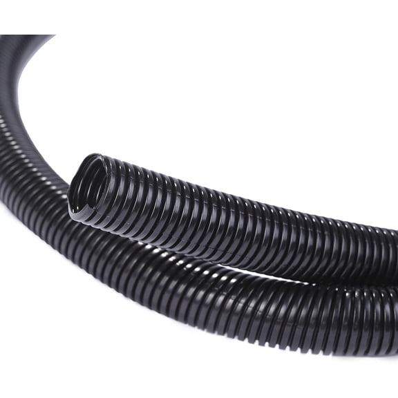 HWYUTDSAQR-25ft - 3/4 inch Split Wire Loom Tubing - Black