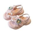 HWeei Beach Cute Flower Girls Non Slip Beach Shoes Girl Sandals