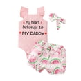 HWeei Infant Girls Valentine's Day Letter Romper Bodysuit Bowknot
