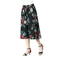 HWeei Women's Fashionable Printed Elastic Waist Thin Wide Leg Pants High Waisted Skirt Pants