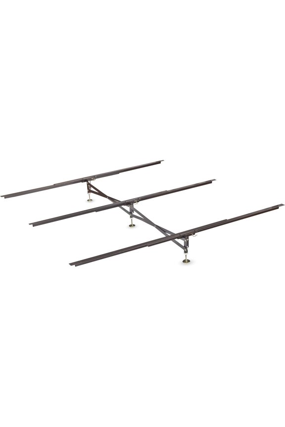X-Support Bed Frame Support System, GS-3 XS Model - 3 Cross Rails and 3 Legs - Strong Center Support Base for Full, Queen and King Mattress, Box Springs, and Bed Foundations