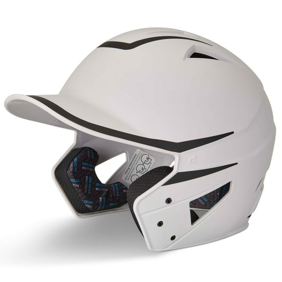 HX Legend Baseball Batting Helmet, Medium, White, Black Trim
