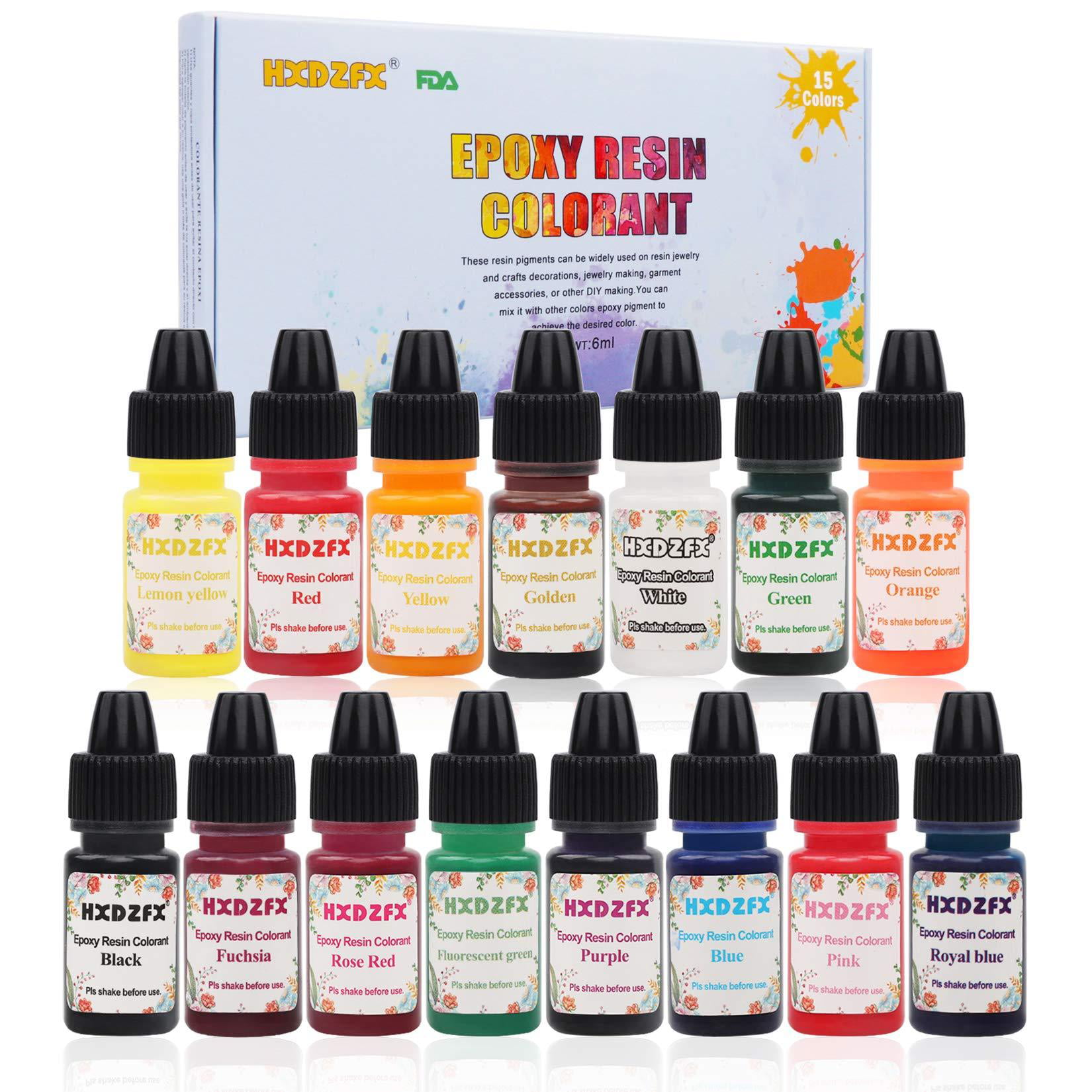  Epoxy Resin Pigment, Emooqi 24 Colors Liquid Epoxy Resin Dye  Translucent Resin Colorant for Epoxy Resin Coloring, Paint, DIY Crafts Art  Making