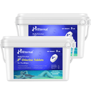 HXEternal 10lbs Pool&Hot Tub 3" Chlorine Tablets, Pool Chemicals,for Pool and Hot Tub&Spa Use, 5lbs*2
