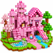 HXFOU 150PCS Pink Castle Magnetic Building Blocks for Kids, STEM Magnetic Cubes Blocks Toyfor Kids Ages 3+