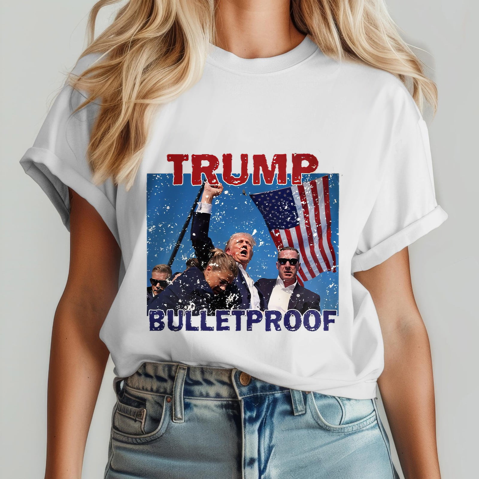 HXHYQKP HXHYQKP 2024 MAGA Trump Cowl Neck America Tees, Trump 4028 ...