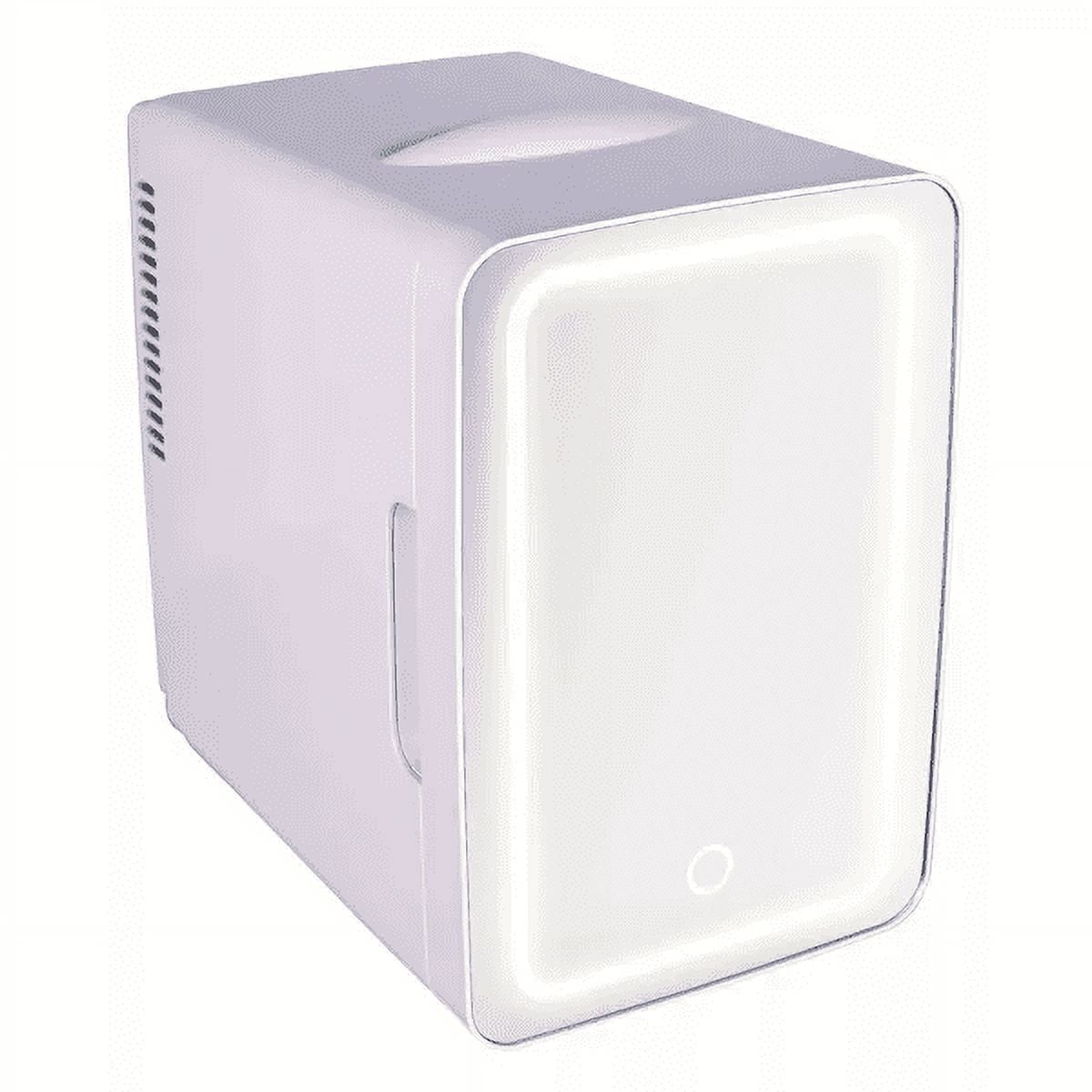 HXM 9 Can Mini Beauty Lighted Mirror Fridge